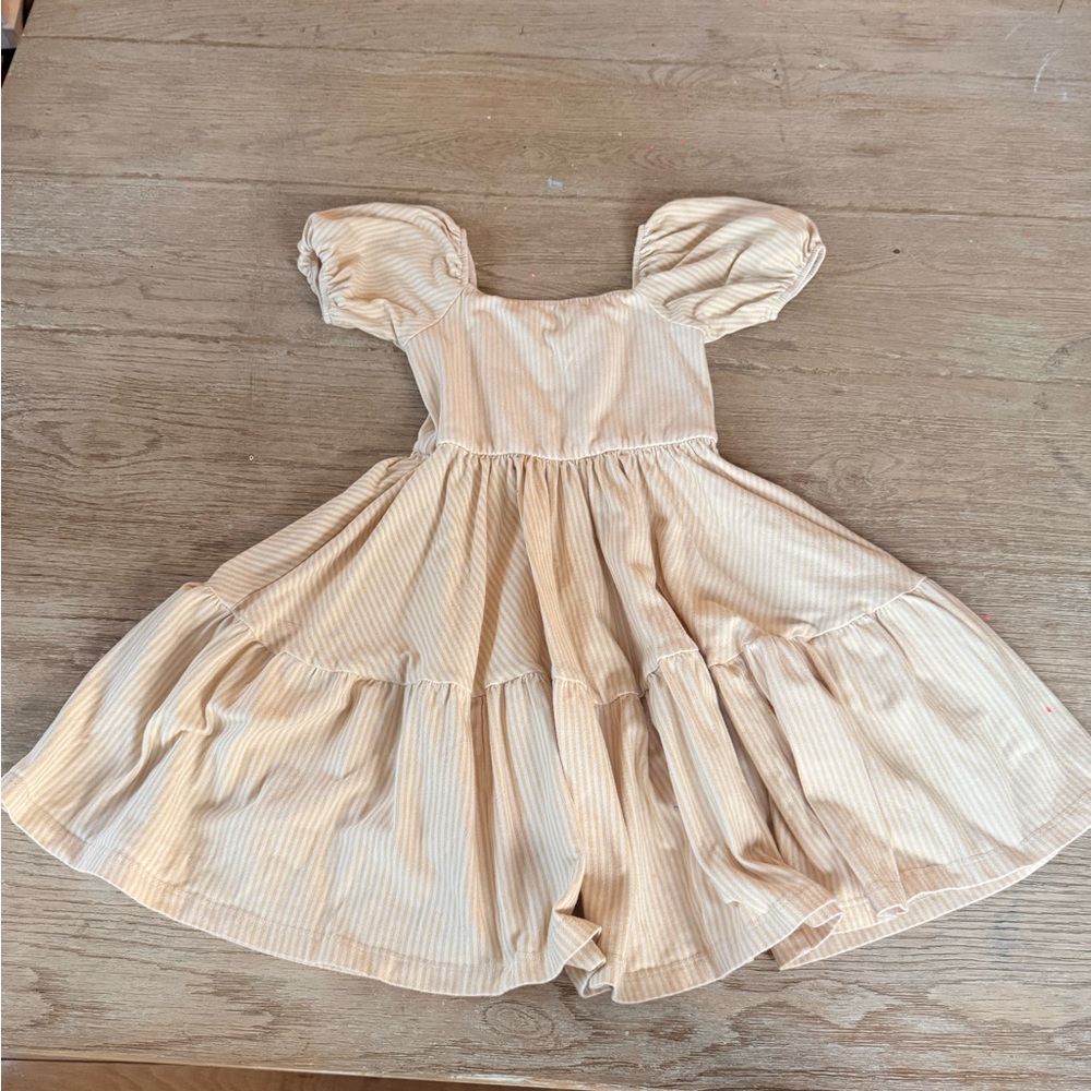 Alice and Ames Juliette Striped Puff Sleeve Dress